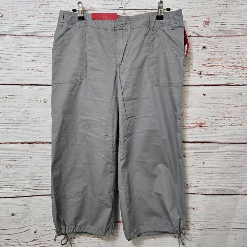 #213 NWT Merona Grey Drawstring Crop